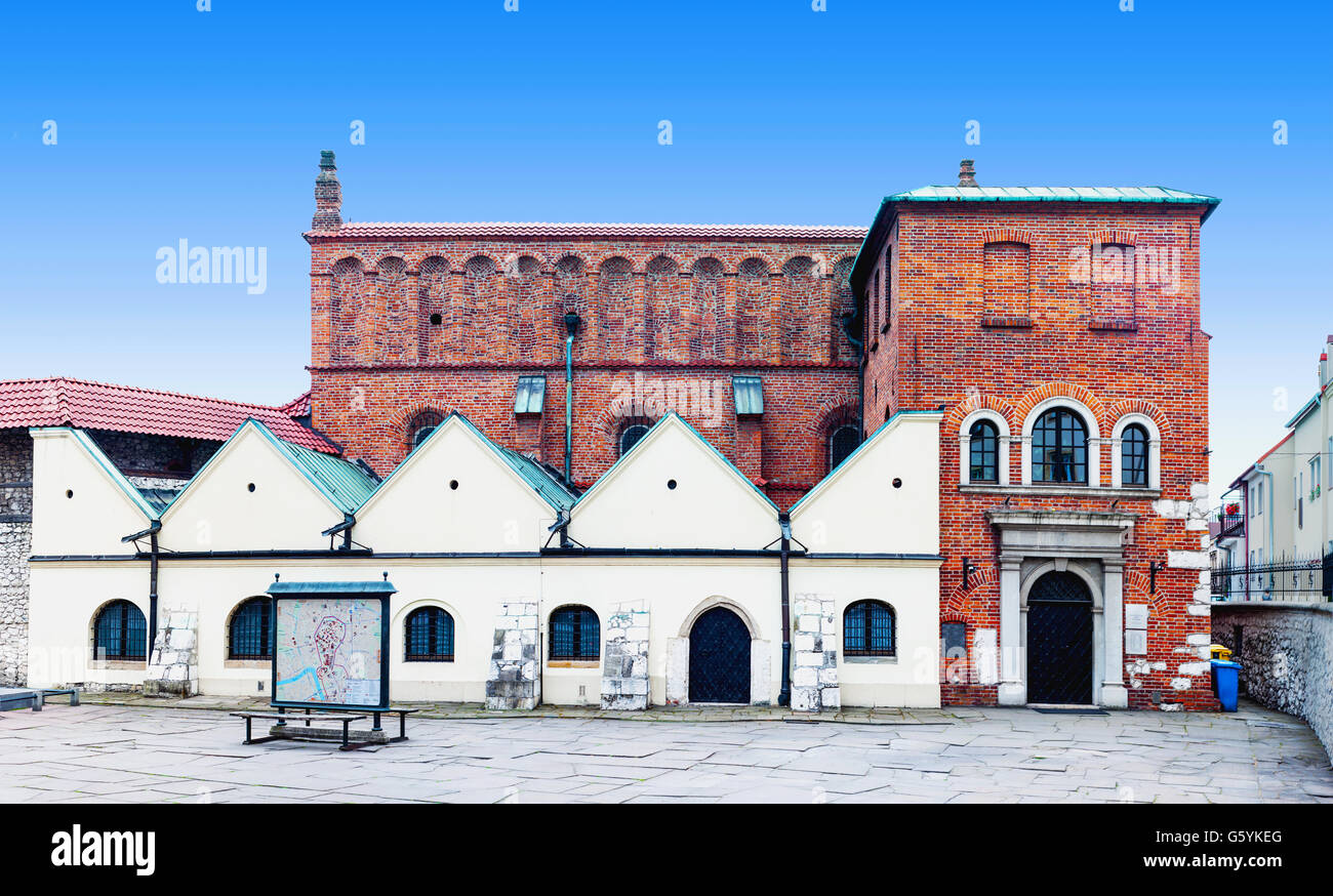 Alte Synagoge in historische jüdische Kazimierz-Viertel von Krakau, Polen Stockfoto