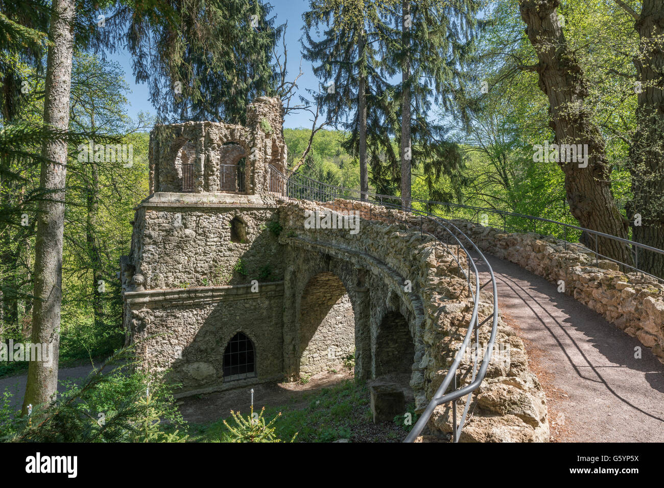 Knstliche Ruine, Schloss Garten Belvedere, Weimar, Thringen, Deutschland  Stockfotografie - Alamy
