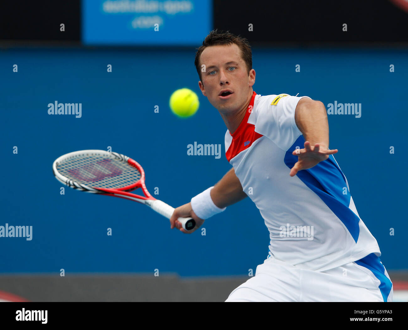 Philipp Kohlschreiber, GER, Australian Open 2012, ITF Grand-Slam-Tennis-Turnier, Melbourne Park, Melbourne, Victoria Stockfoto