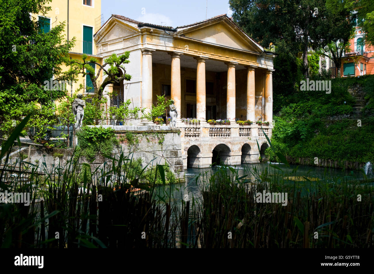 Kanal-Szene, Giardino Salvi, Vicenza, Italien Stockfoto