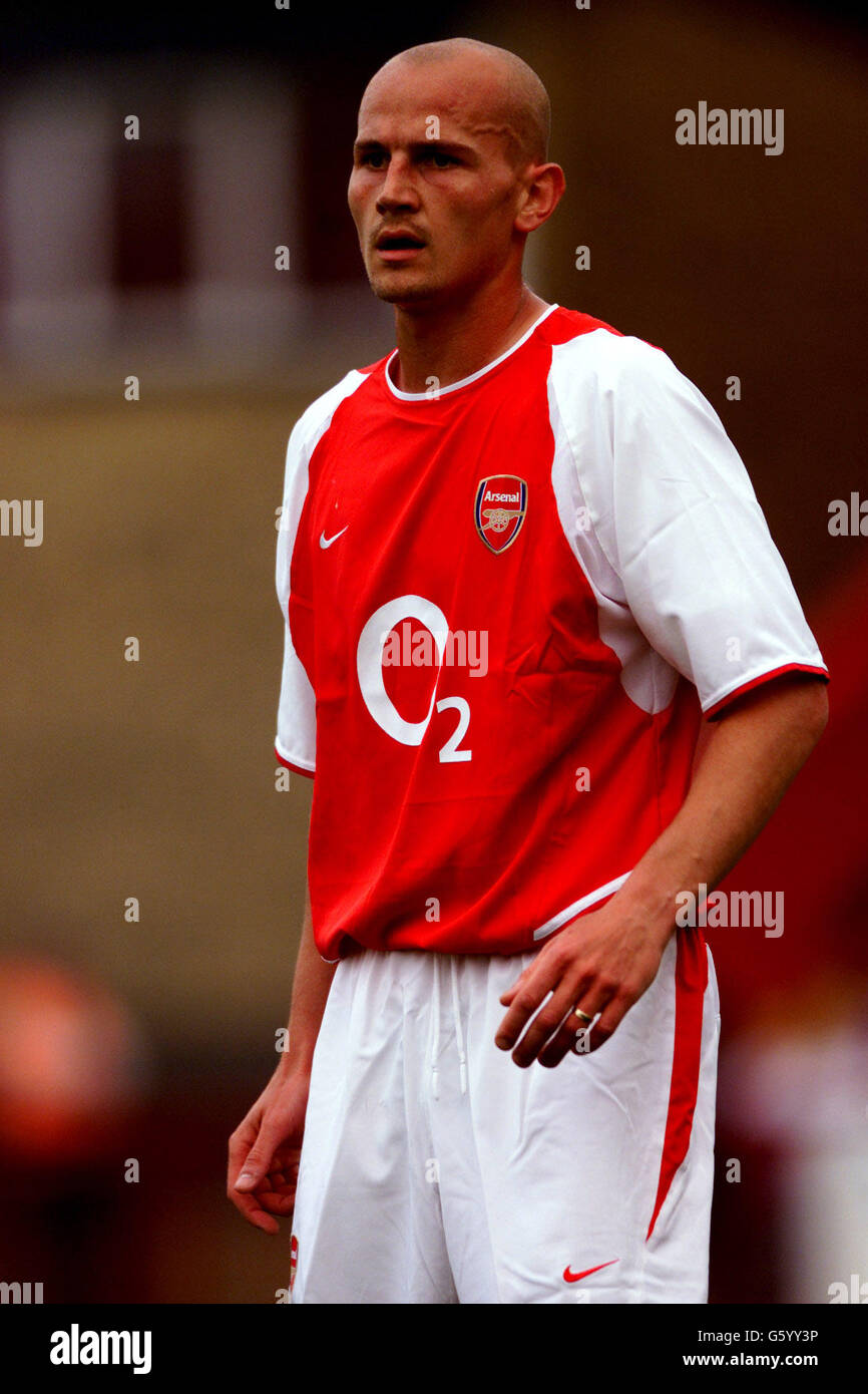 Arsenals Pascal Cygan während der Vorsaison freundlich auf Broadhall Ground, Stevenage. Stockfoto