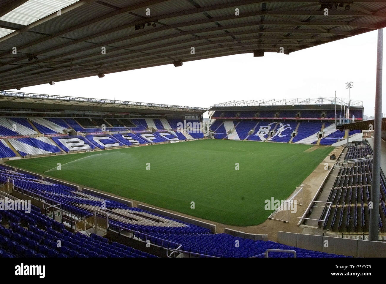 Eine Innenansicht von St Andrews, Birmingham City's Ground. Stockfoto