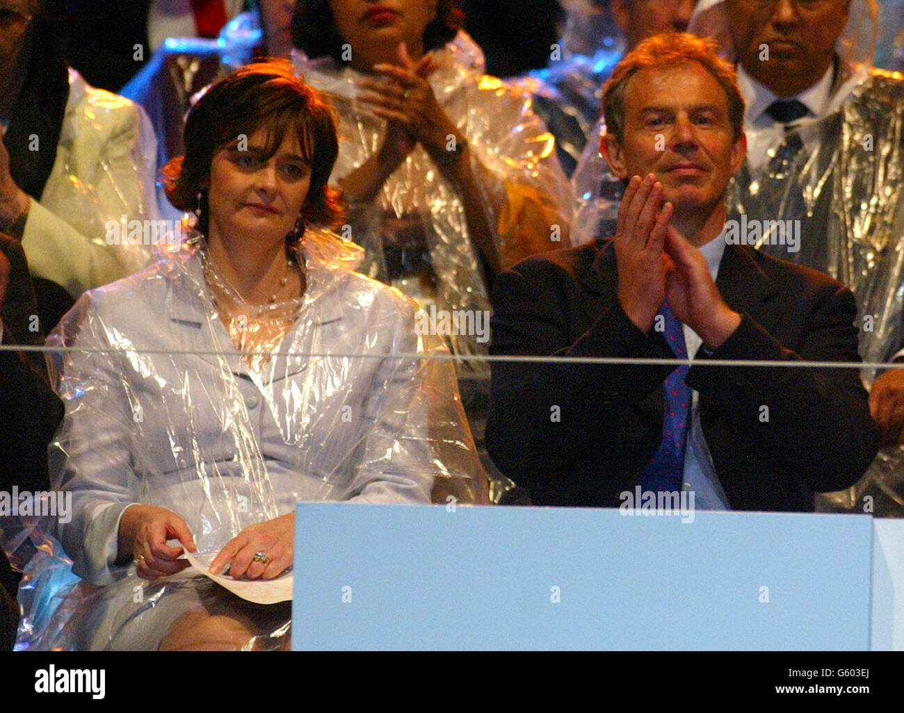 Commonwealth Games 2002 - PM Tony Blair & Frau Cherie Stockfoto