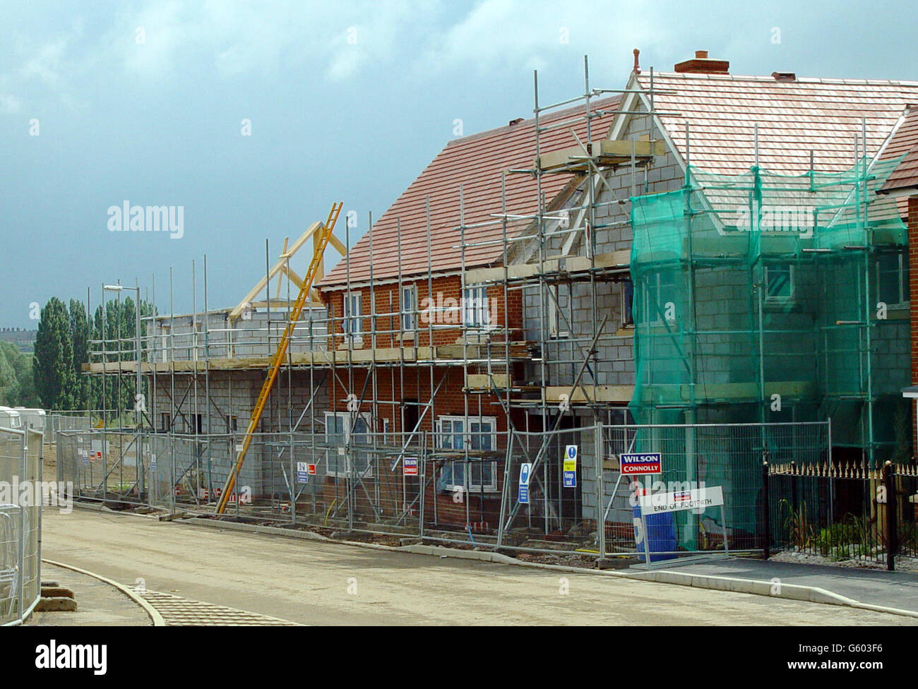 Bauarbeiten in Essex Stockfoto