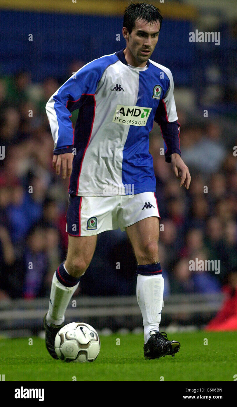 Keith Gillespie-Blackburn Rovers gegen Lazio. Keith Gillespie von Blackburn Rovers in Aktion gegen Lazio während eines Pre-Season Friendly im Ewood Park. Stockfoto