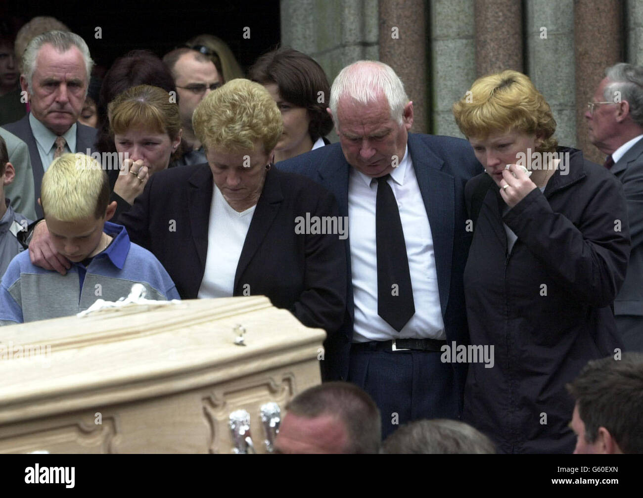Beerdigung von Wexford-Boot-Tragödie der Familie Stockfoto