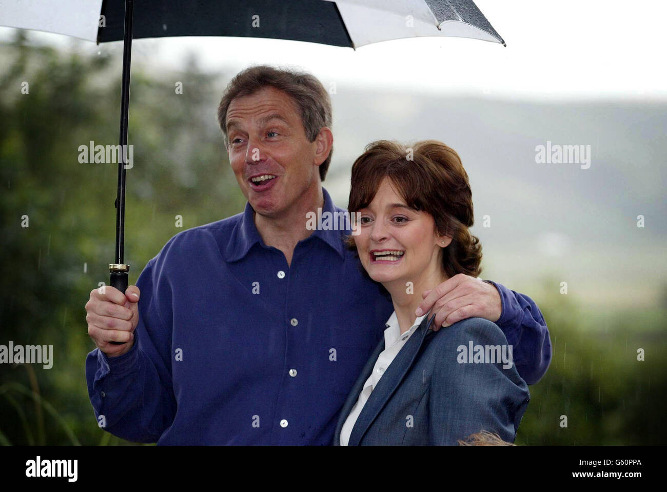 Die Blairs auf Urlaub in Cumbria Stockfoto