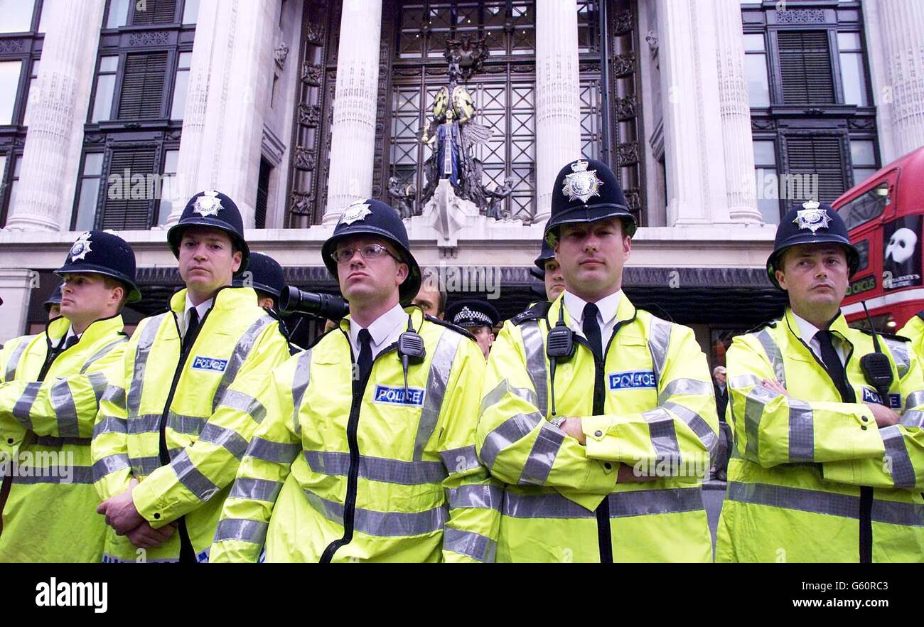 Selfridges protest Stockfoto