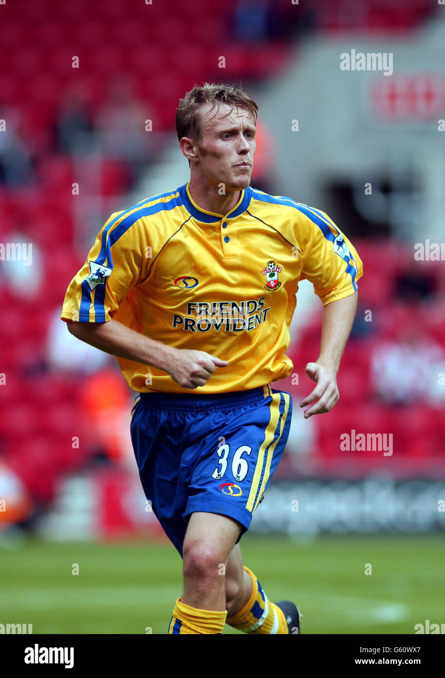 Brett Ormerod in Aktion während des Vorsaison Freundschaftsspiels zwischen Southampton und FC Utrecht im St Mary's Stadium, Southampton. Stockfoto