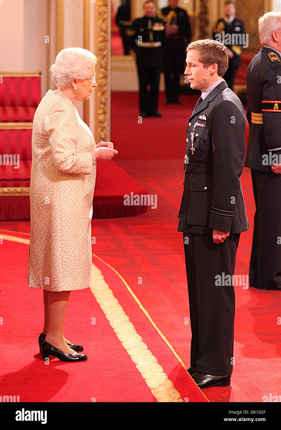 Investitur am Buckingham Palace Stockfoto