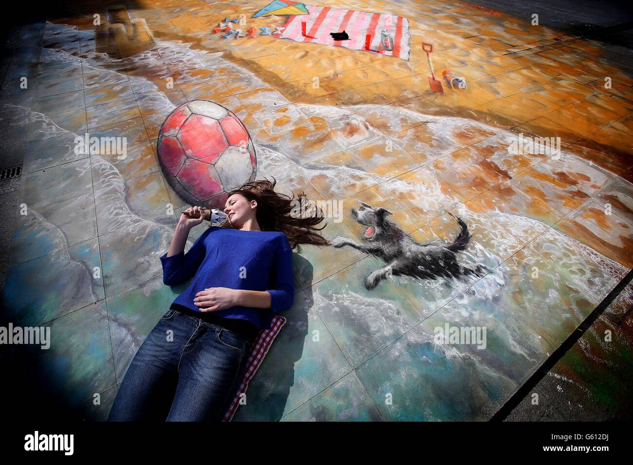 "Gute Sache" Förderung von Vodafone Stockfoto