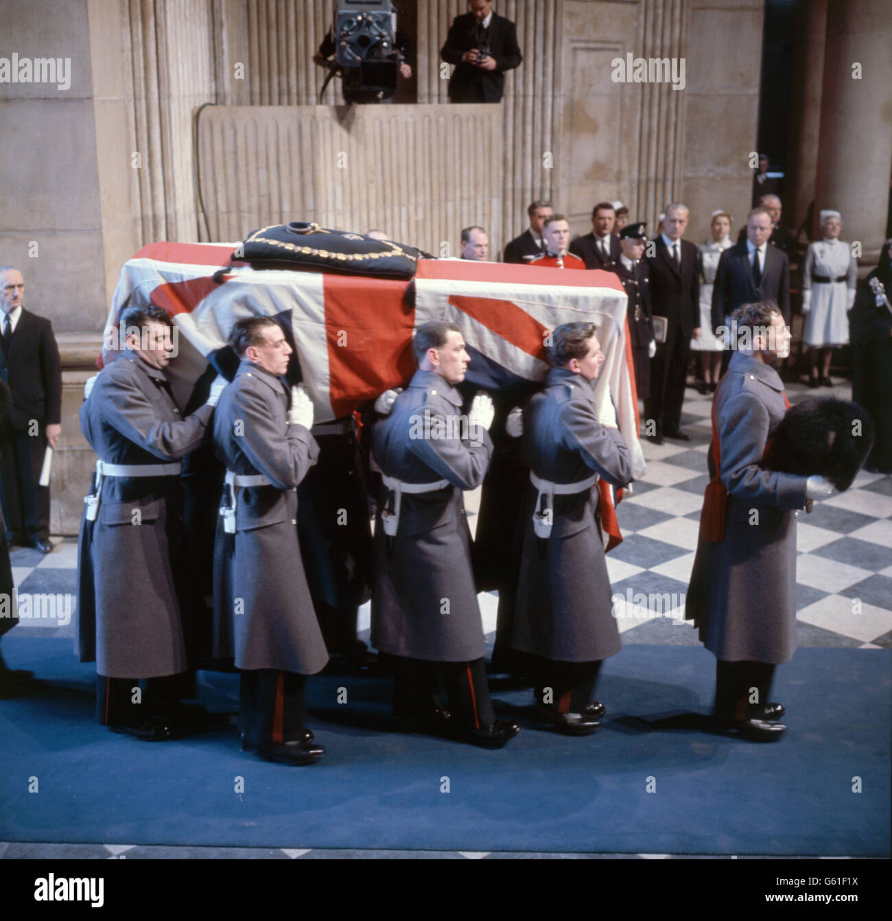 Politik - staatliche Beerdigung von Sir Winston Churchill - St. Pauls Cathedral, London Stockfoto