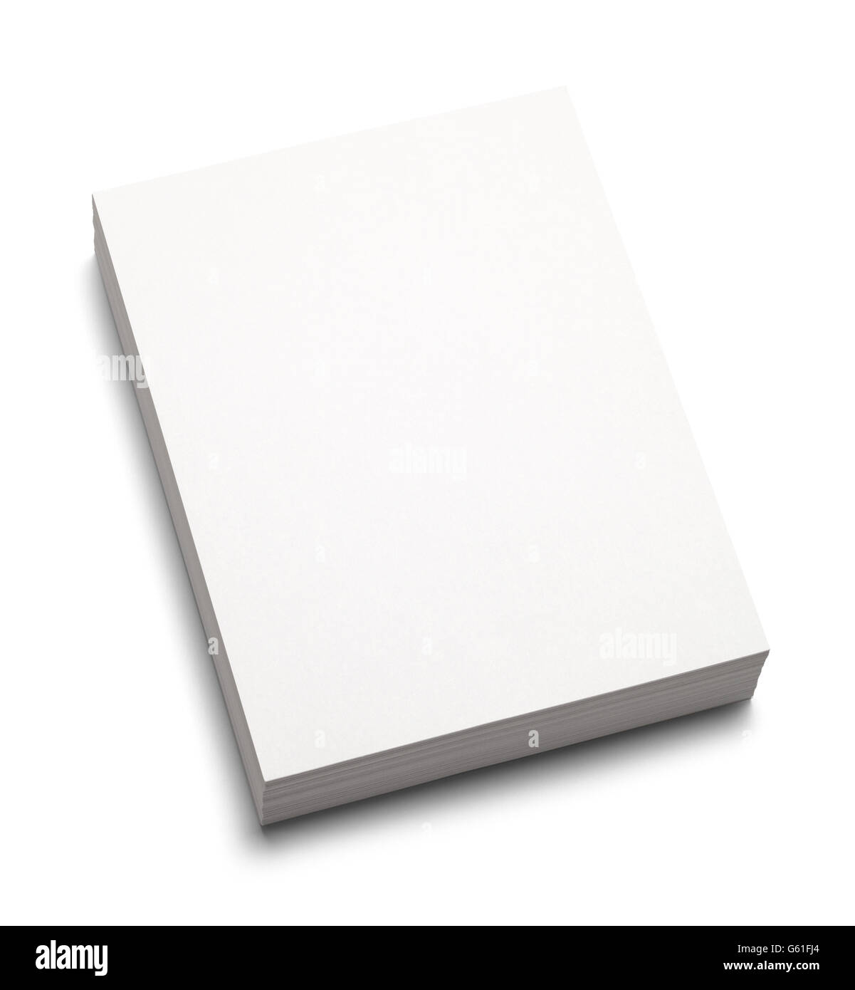 Ries Druckerpapier mit textfreiraum Isolated on White Background. Stockfoto