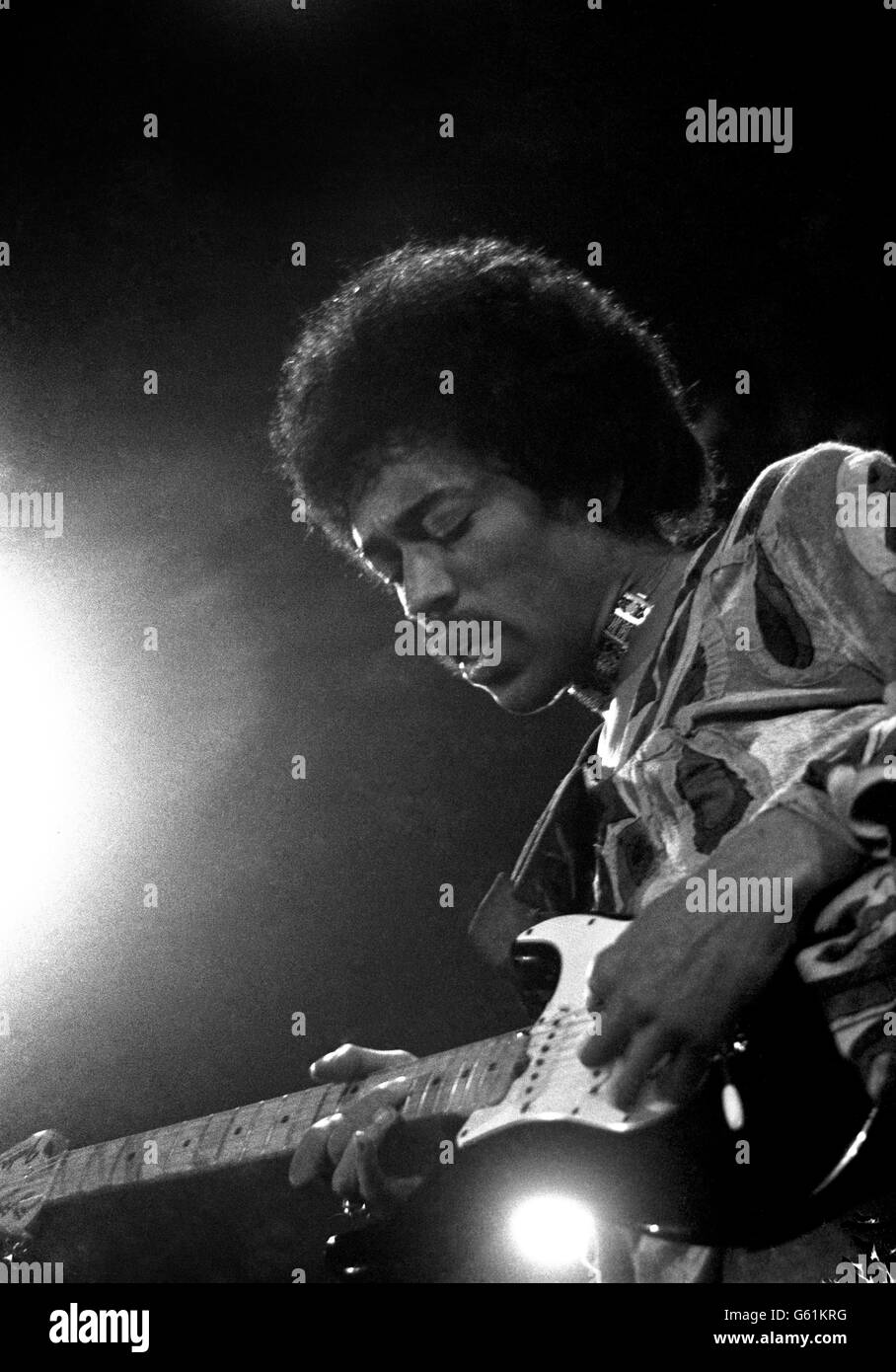 HENDRIX SPIELT BEIM ISLE OF WIGHT FESTIVAL: 1970 Stockfoto