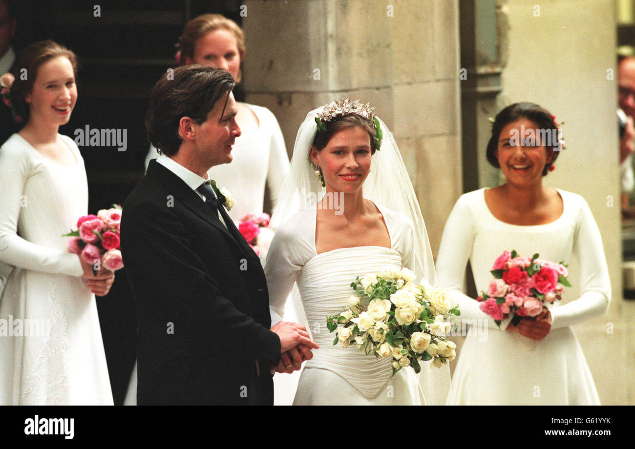 Royalty - Lady Sarah Armstrong-Jones und Daniel Chatto Hochzeit - St. Stephen Walbrook Kirche Stockfoto