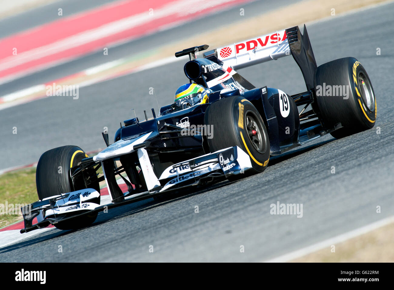 Bruno Senna, BH, Williams-Renault FW34, während der Formel-1-Test-Sitzungen, 21-24/2/2012, auf dem Circuit de Catalunya in Stockfoto