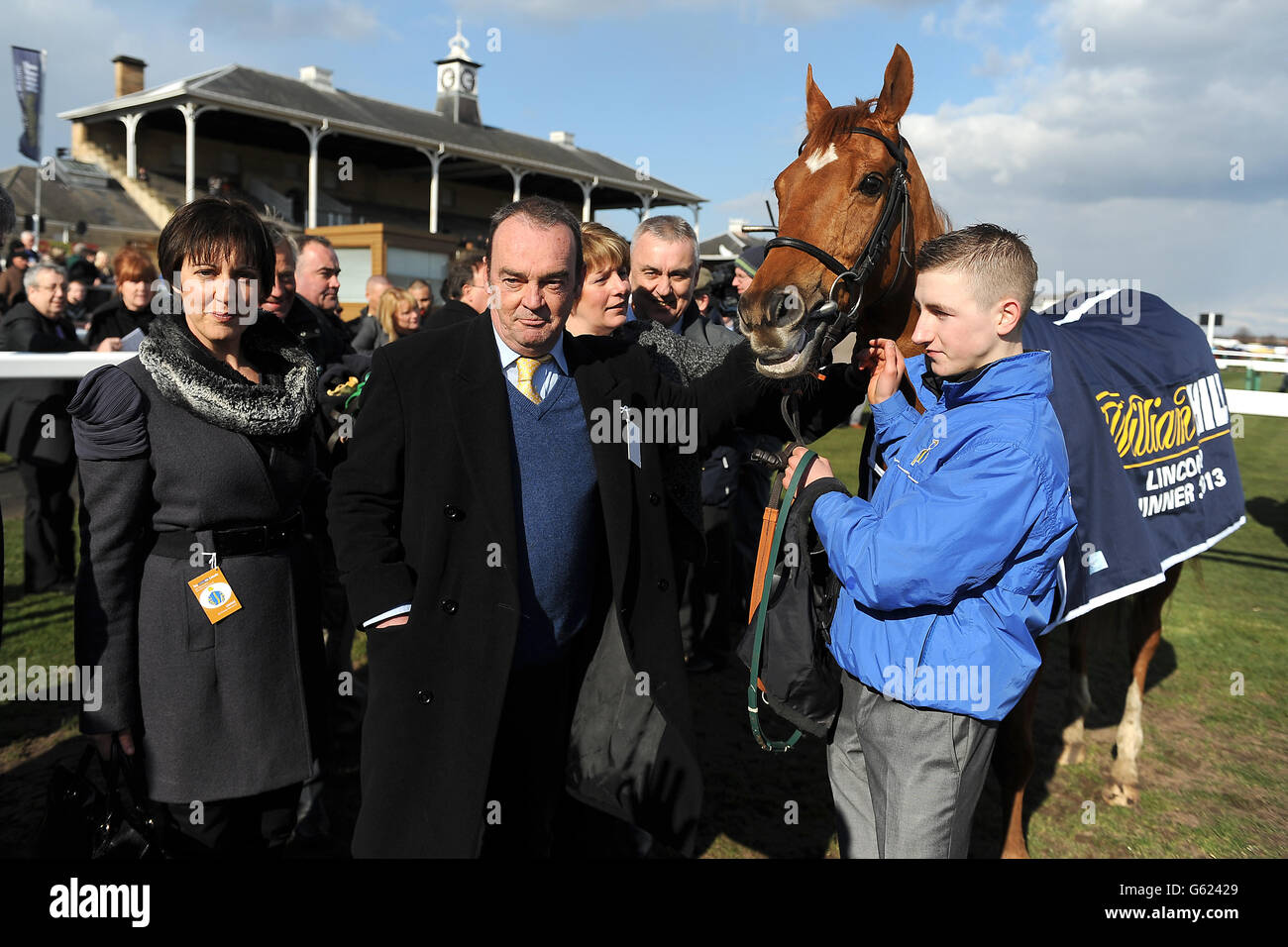 Die siegreiche Verbindung von Levitate, Gewinner des William Hill Lincoln Stockfoto