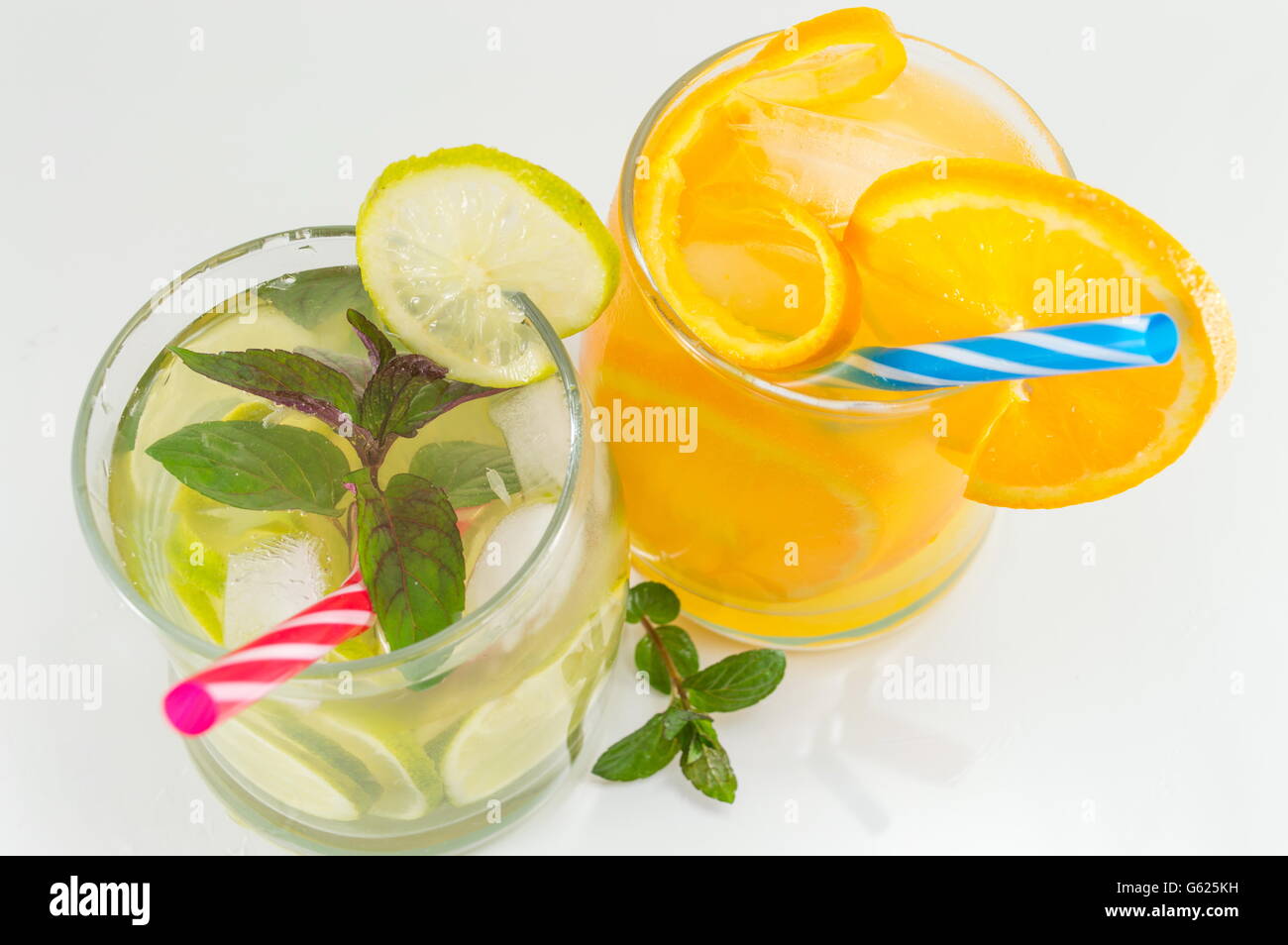 Lime Obst alkoholfreie Cocktails für einen Sommer-Erfrischung Stockfoto