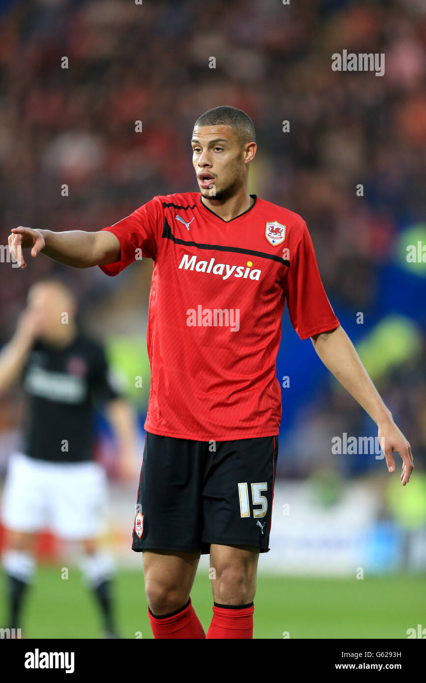 Fußball - npower Football League Championship - Cardiff City / Charlton Athletic - Cardiff City Stadium. Rudy Geschede, Cardiff City Stockfoto