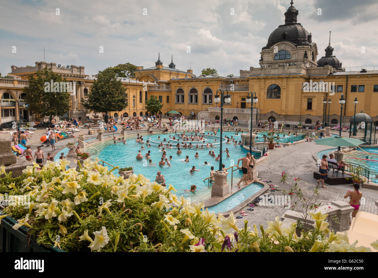 Szechenyi Thermal Bad in Budapest Stockfoto
