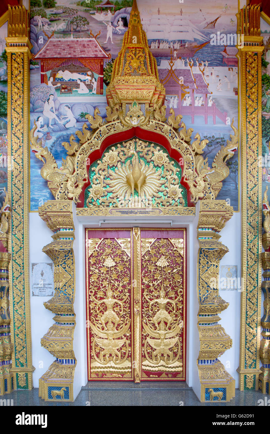 Wat Phra That Doi Kham (Tempel des Goldenen Berg), ein buddhistischer Tempel in Chiang Mai, Thailand Stockfoto