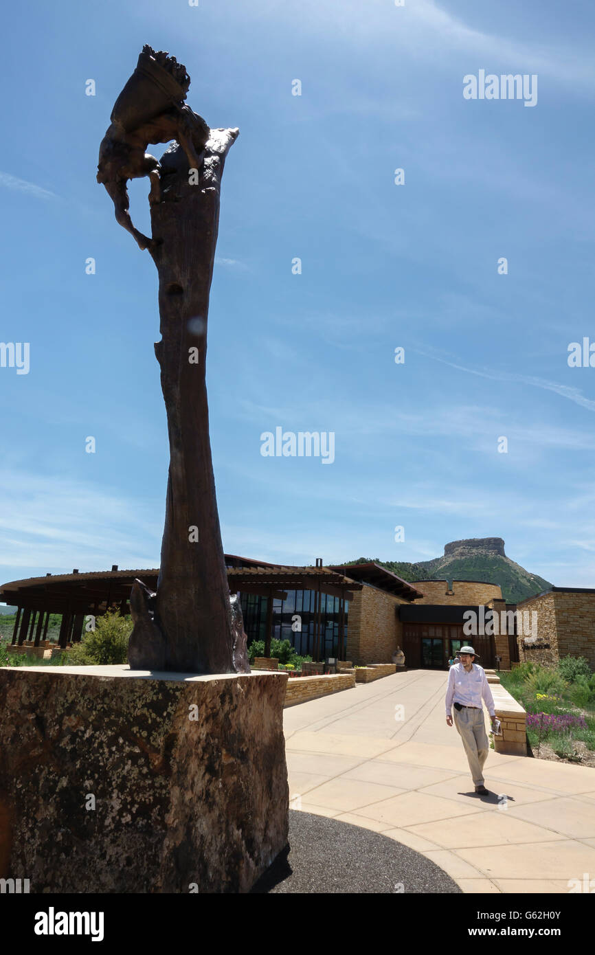 Mesa Verde National Park Visitor Center statue Stockfoto