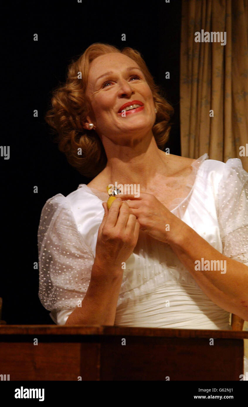 US-Schauspielerin Glenn Close auf der Bühne während der Proben für Tennessee Williams' 'A Street Car Named Desire' im Lyttleton Theater. Stockfoto
