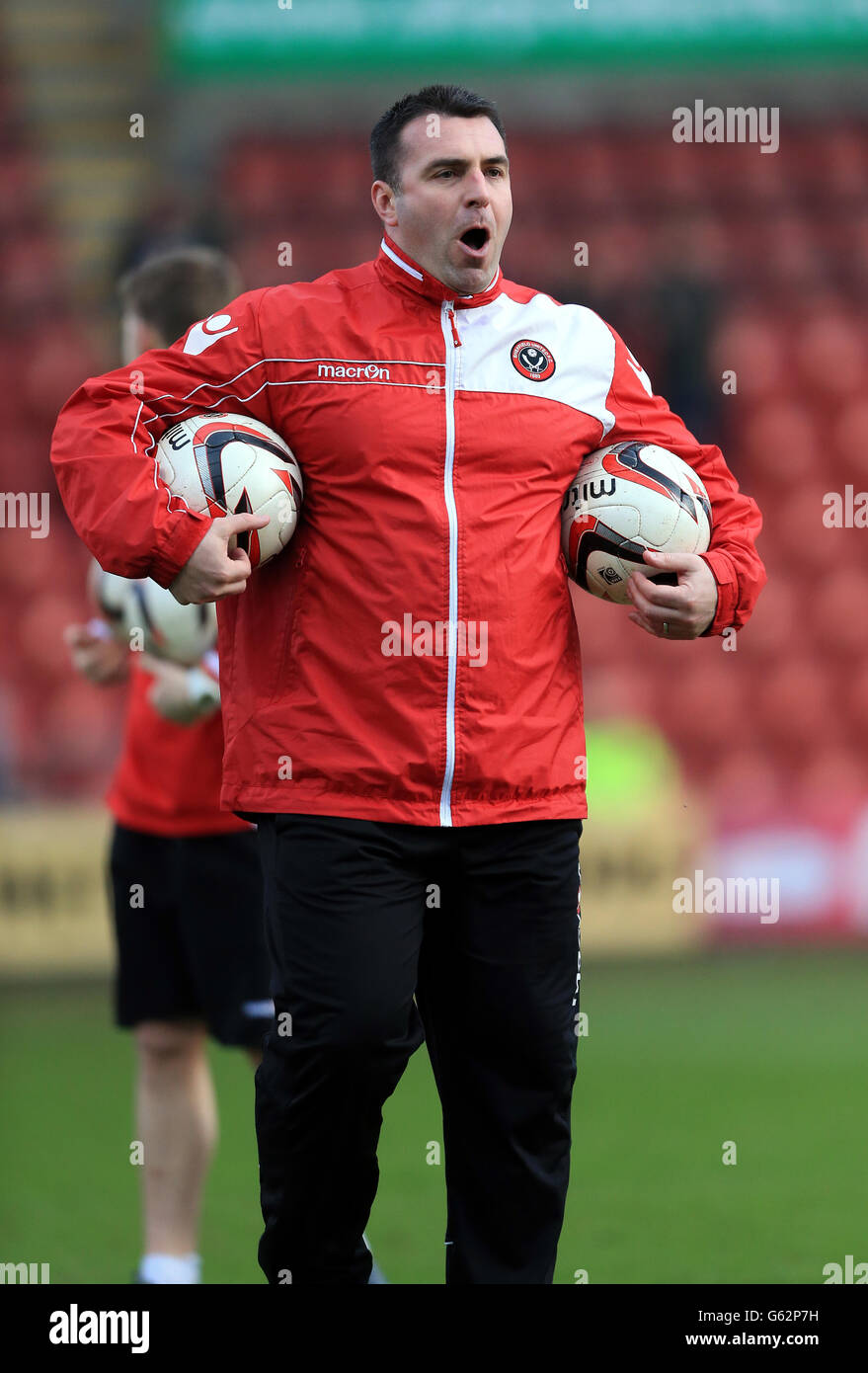 Fußball - npower Football League One - Crewe Alexandra V Sheffield United - Gresty Road. Der erste Teamtrainer von Sheffield United, David Unsworth Stockfoto
