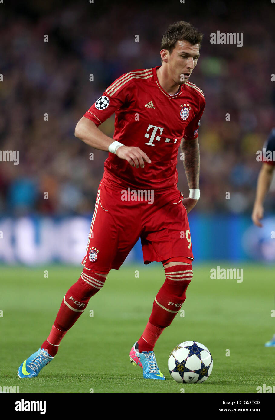 Fußball - UEFA Champions League - Halbfinale - zweite Etappe - Barcelona gegen Bayern München - Nou Camp. Mario Mandzukic, Bayern München Stockfoto