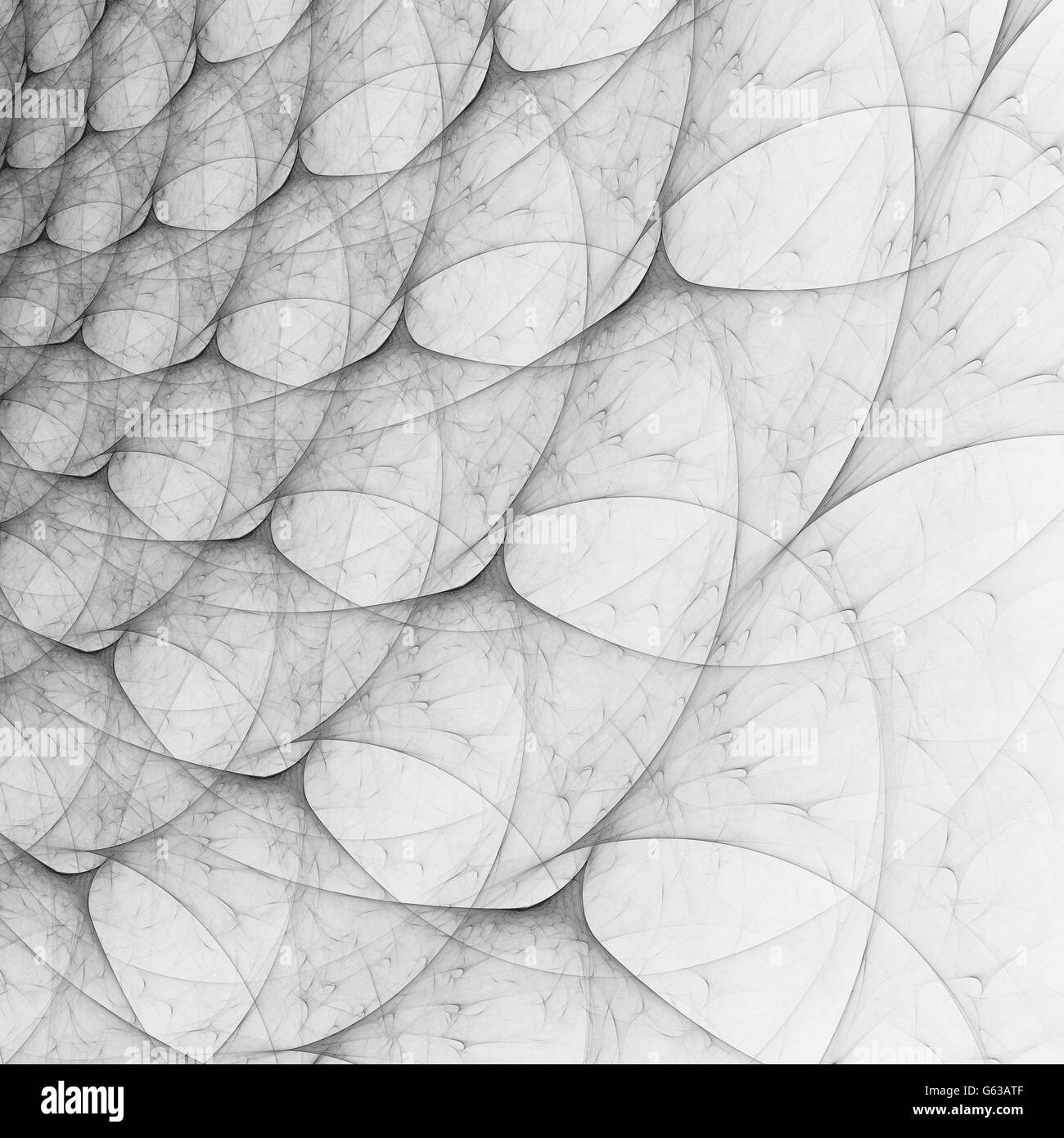 Abstrakte schwarz-weiß fraktale Struktur Hintergrund, Wellenlinien. Stockfoto