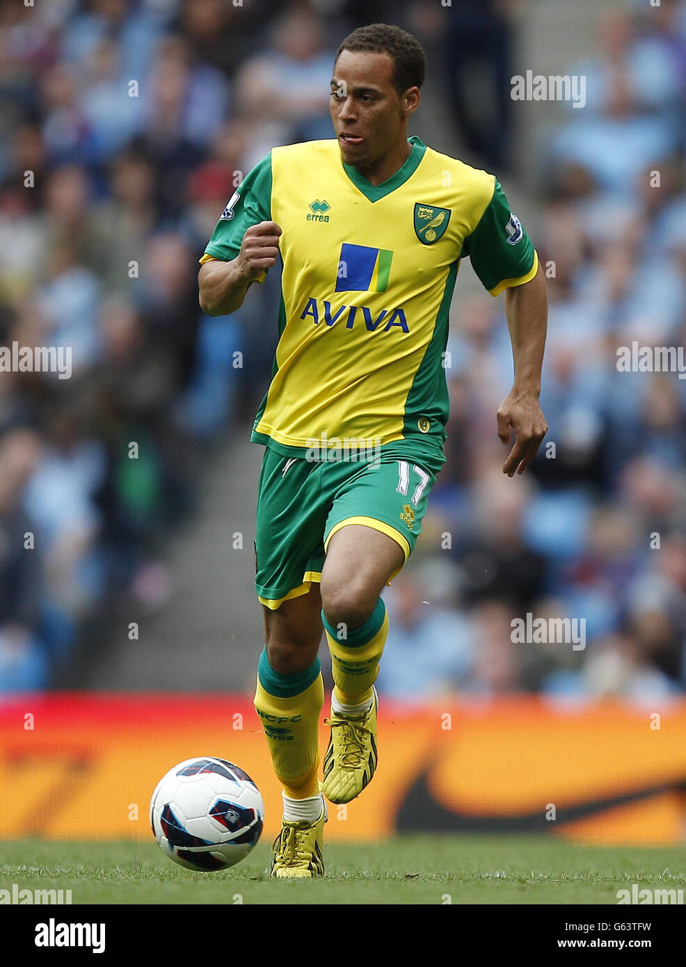Fußball - Barclays Premier League - Manchester City gegen Norwich City - Etihad Stadium Stockfoto