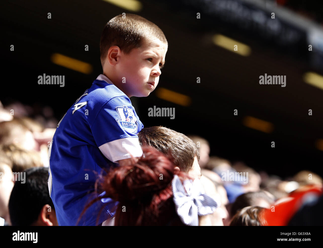 Fußball - Barclays Premier League - Liverpool V Everton - Anfield Road Stockfoto
