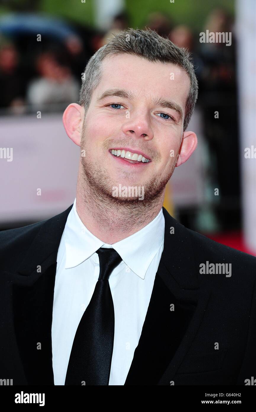 Russell Tovey kommt für die 2013 Arqiva British Academy Television Awards in der Royal Festival Hall, London. Stockfoto