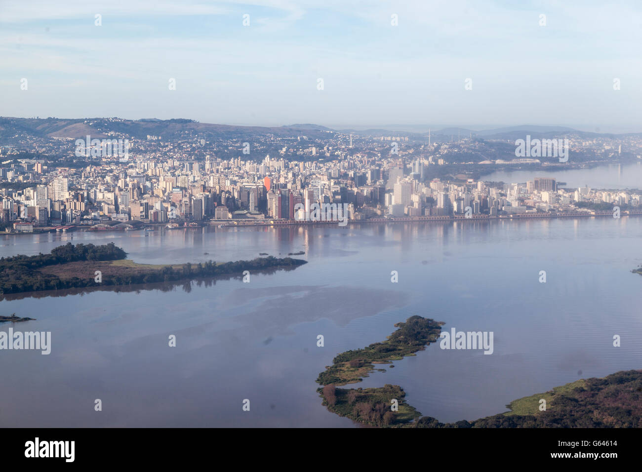 Porto Alegre, Brasilien Guaiba River Stockfoto