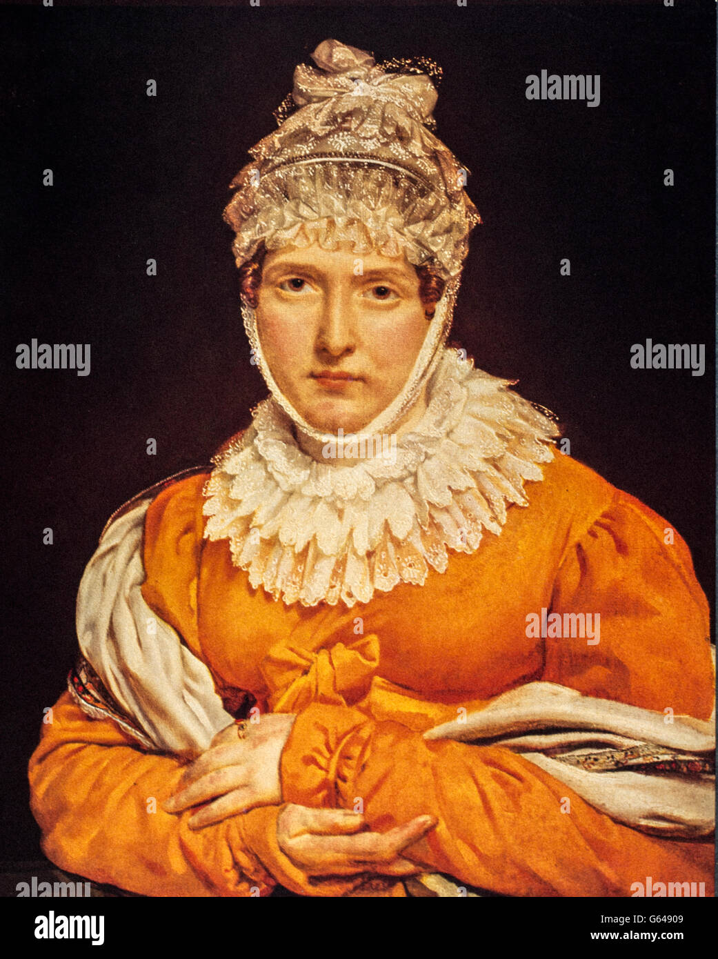 Jeanne Françoise Julie Adélaïde Bernard, bekannt als Juliette Recamier oder Madame Recamier (Lyon, 3. Dezember 1777 - Paris, 11. Mai 1849), war ein berühmter französischer Salon in der Ära des Verzeichnisses und das erste Reich. Stockfoto