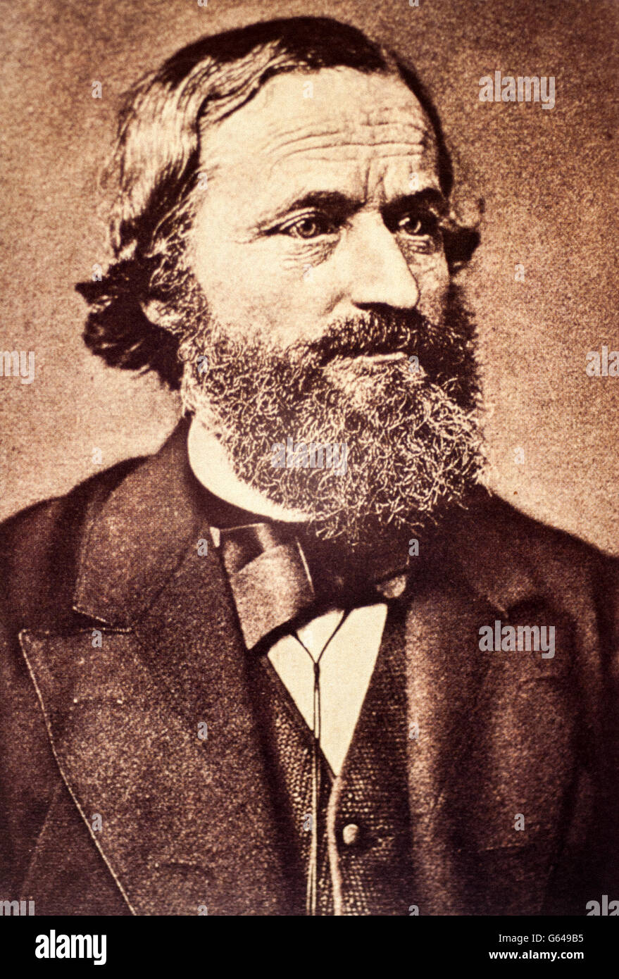 Gustav Robert Kirchhoff (Königsberg, 12. März 1824 - Berlin, 17. Oktober 1887) war ein deutscher Physiker und Mathematiker. Stockfoto