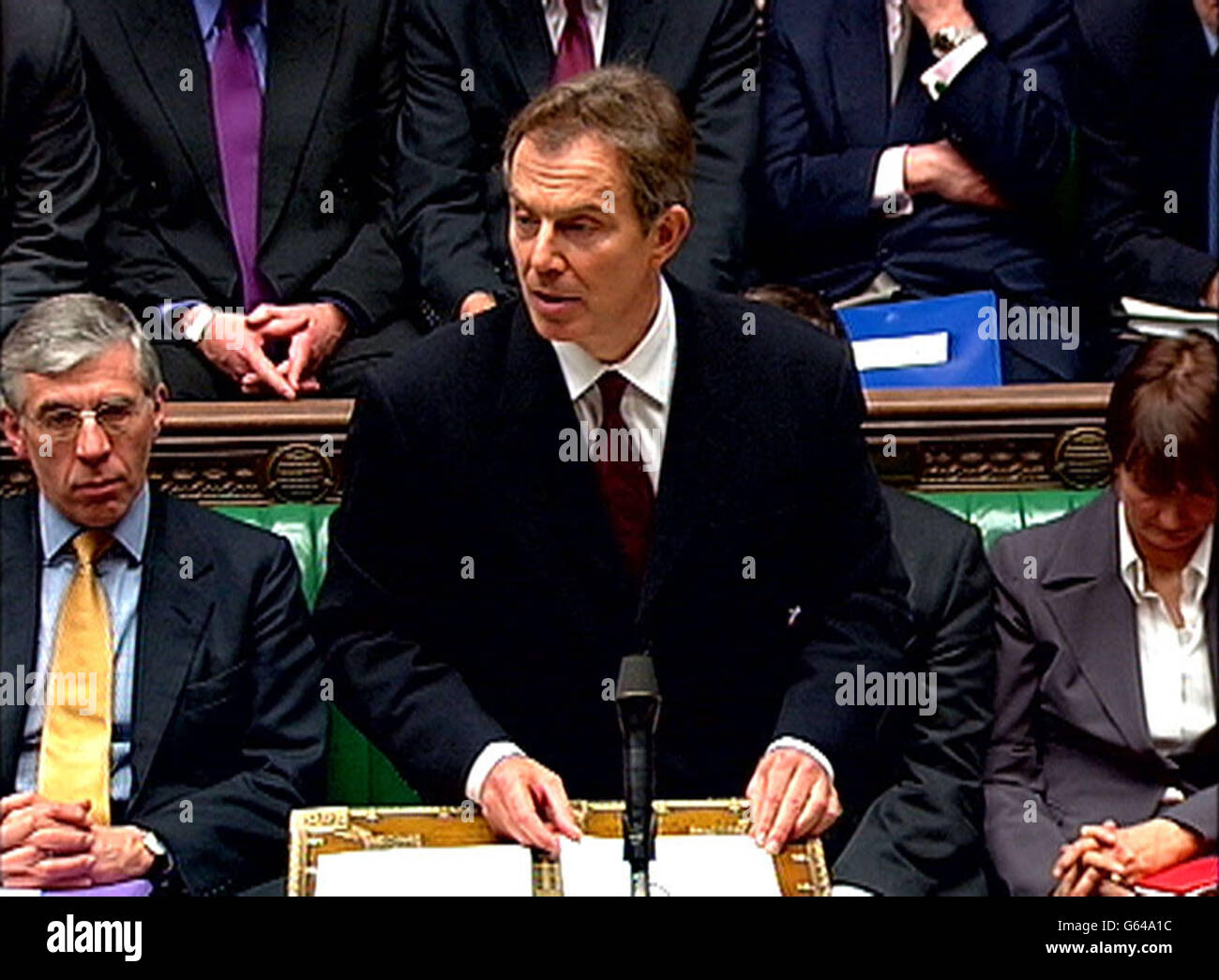 Irak-Krise - Blair Stockfoto