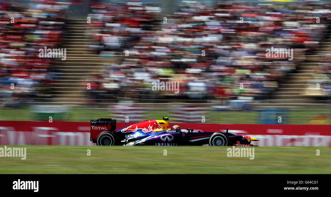 Mark Webber von Red Bull beim Großen Preis von Spanien auf dem Circuit de Catalunya, Barcelona, Spanien. DRÜCKEN SIE VERBANDSFOTO. Bilddatum: Sonntag, 12. Mai 2013. Siehe PA Story AUTO Spanish. Bildnachweis sollte lauten: David Davies/PA Wire. Stockfoto