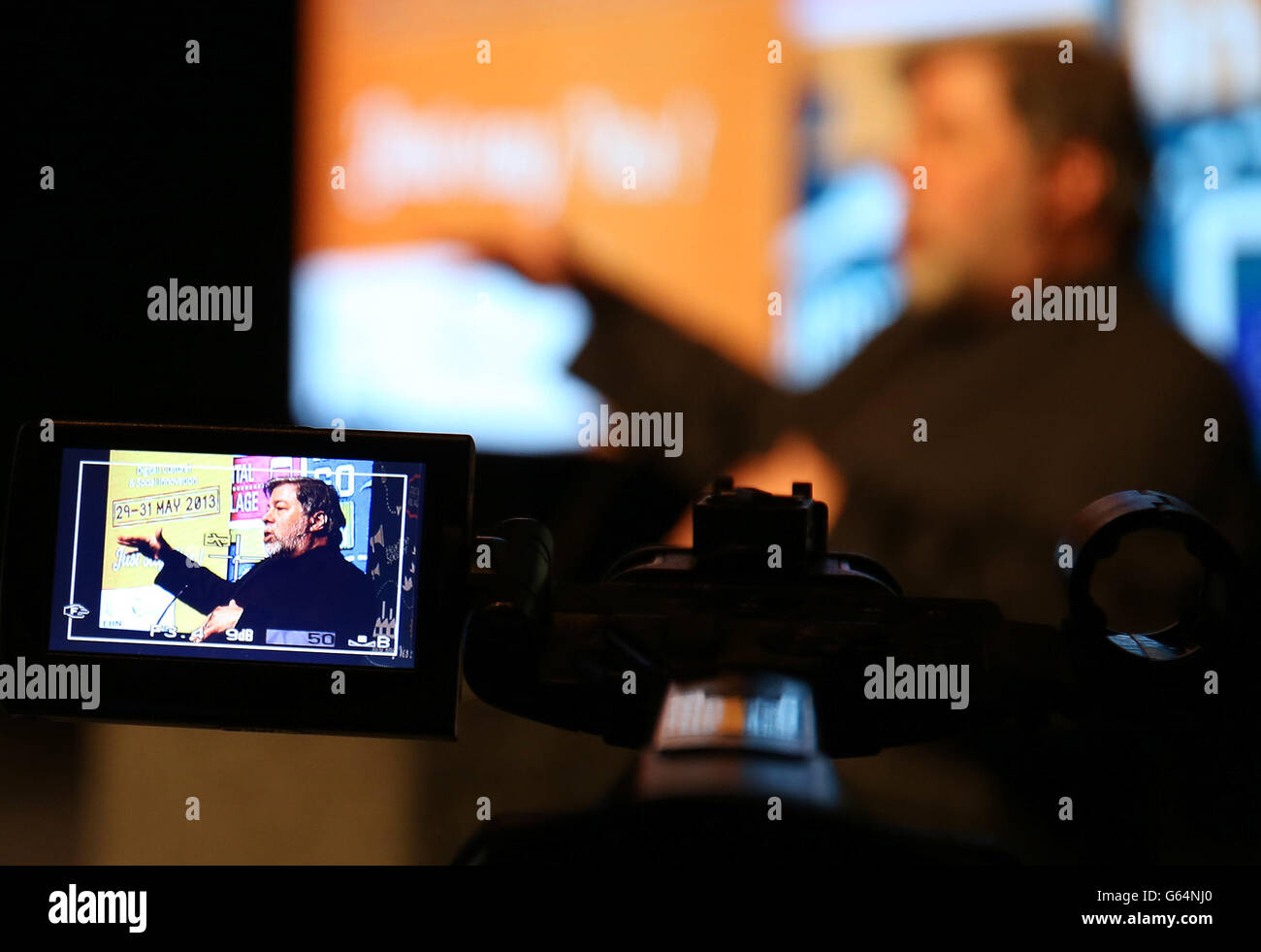 Steve Wozniak, Mitbegründer eines US-Technologie-Riesen Apple, der seine irischen Tochtergesellschaften verwendet, um seine Steuerrechnung zu senken, sagte auf dem Millennium Forum in Londonderry, dass große Unternehmen wie der "kleine Kerl" behandelt werden sollten. Stockfoto