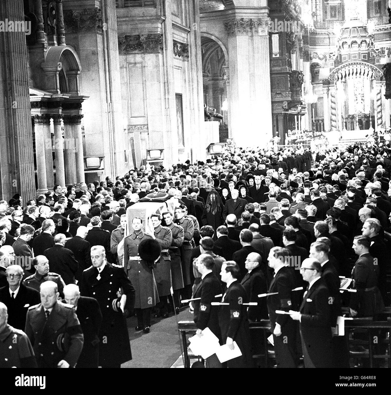 Politik staatliche Beerdigung von Sir Winston Churchill St. Pauls
