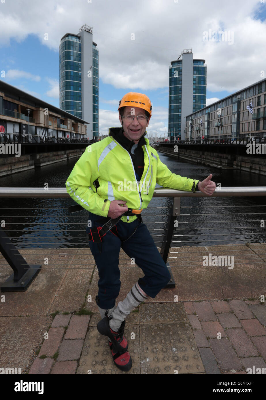 Bürgermeister von Medway Abseilstellen in Chatham Quays Stockfoto