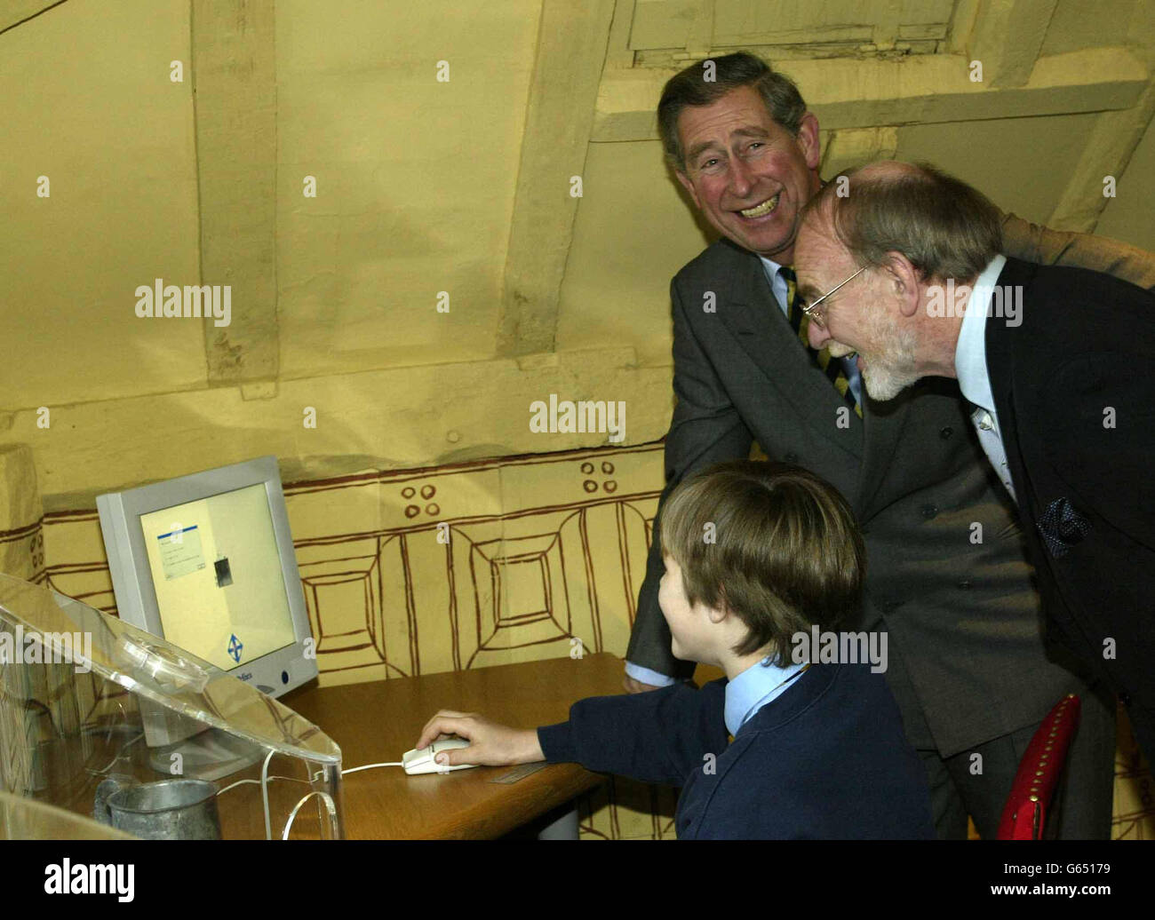 Prince Charles besucht Stratford Stockfoto