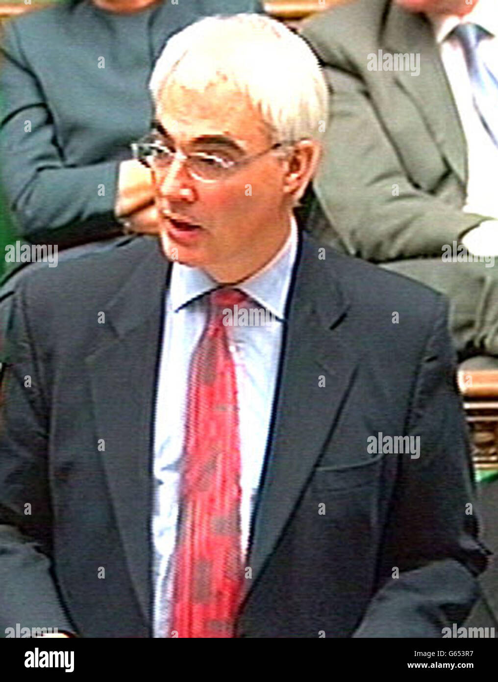 Alistair Darling Commons Rede Stockfoto