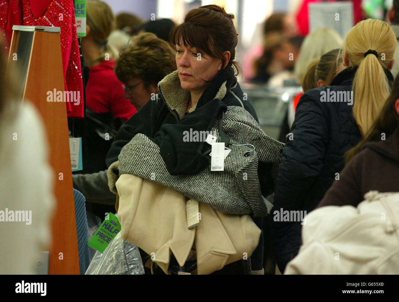 Boxing Day Umsatz Stockfoto