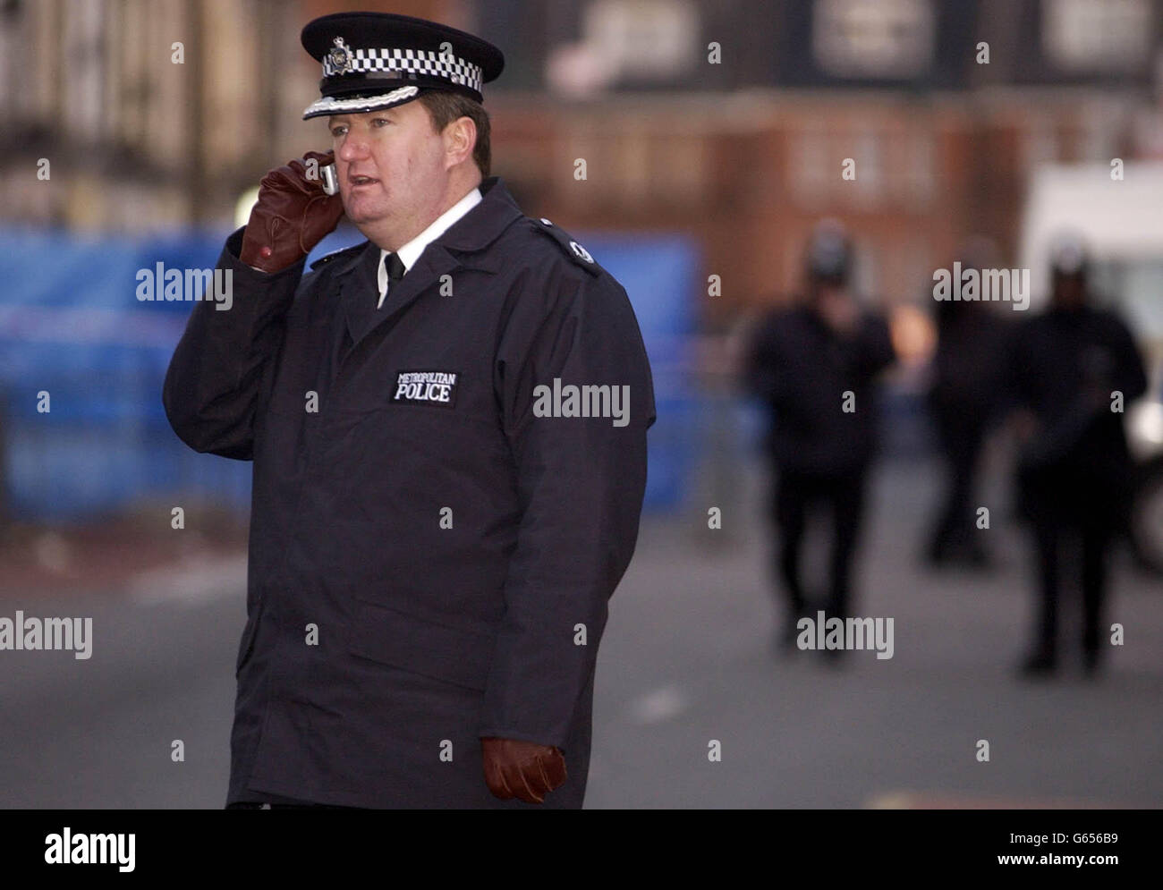 Hackney Commander Commander Bob Quick, bevor er in Hackney, East London, mit der Presse ...