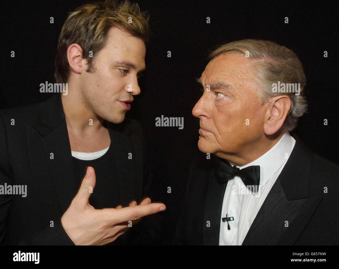 Will Young und Bob Monkhouse Stockfoto