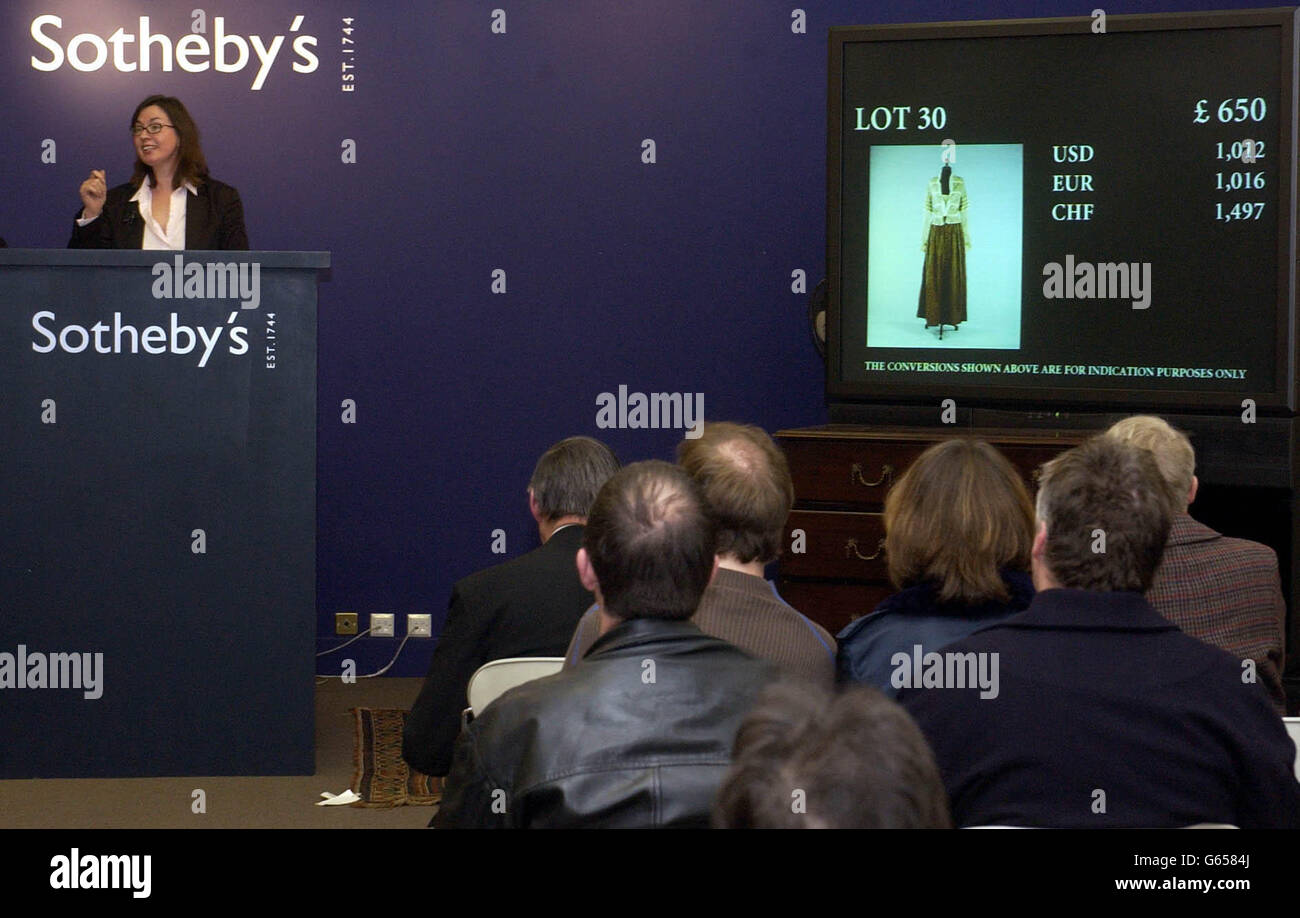 Sotheby's Film Verkauf Stockfoto