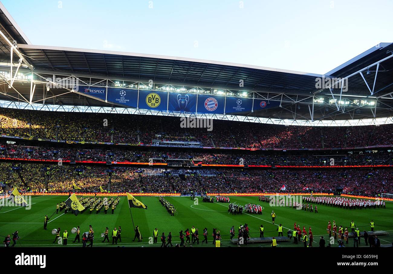 Fußball - UEFA Champions League - Finale - Borussia Dortmund gegen Bayern München - Wembley-Stadion. Gesamtansicht des Wembley Stadions vor dem Spiel Stockfoto