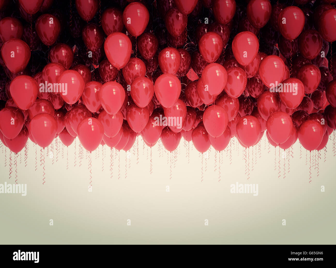 Hintergrund des roten Ballons Retro-look Stockfoto