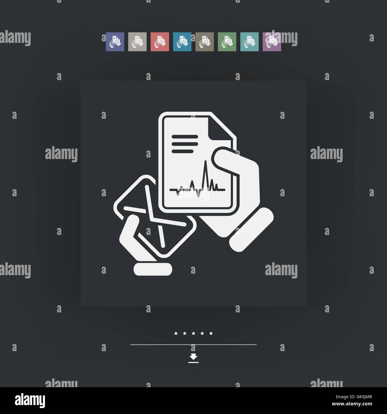 Mailen Sie mit medizinische Unterlagen Stock Vektor